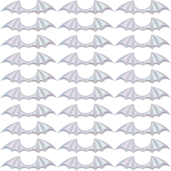 40PCS Bat Wing Hairpins Accessories Demon Wing Rainbow Iridescent Imitation Leather Evil Wings Ornament Accessories Decor Floral White Angel Wing Embellishments for Hair Ornament for DIY