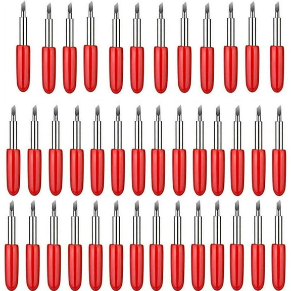 40PCS Blades for Cricut Explore Air 2 / Air 3 / Make3 / Maker/Explore 3 Premium Fine Point Blade Replacement for Cricut Glitter Vinyl Cutter Cutting 45 Degree Blades Knife for Cricut Machine
