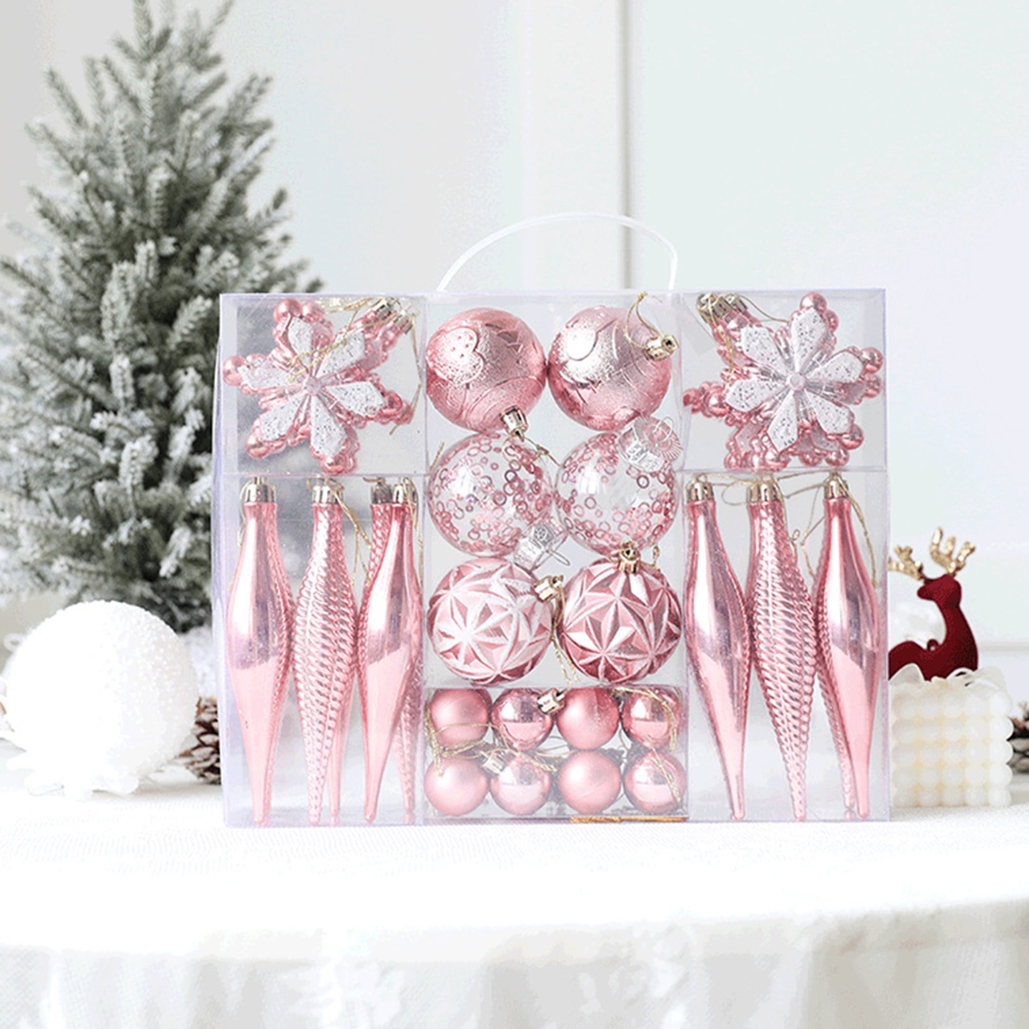 40PCS Christmas Ball Ornaments for Tree Christmas Plastic Hanging