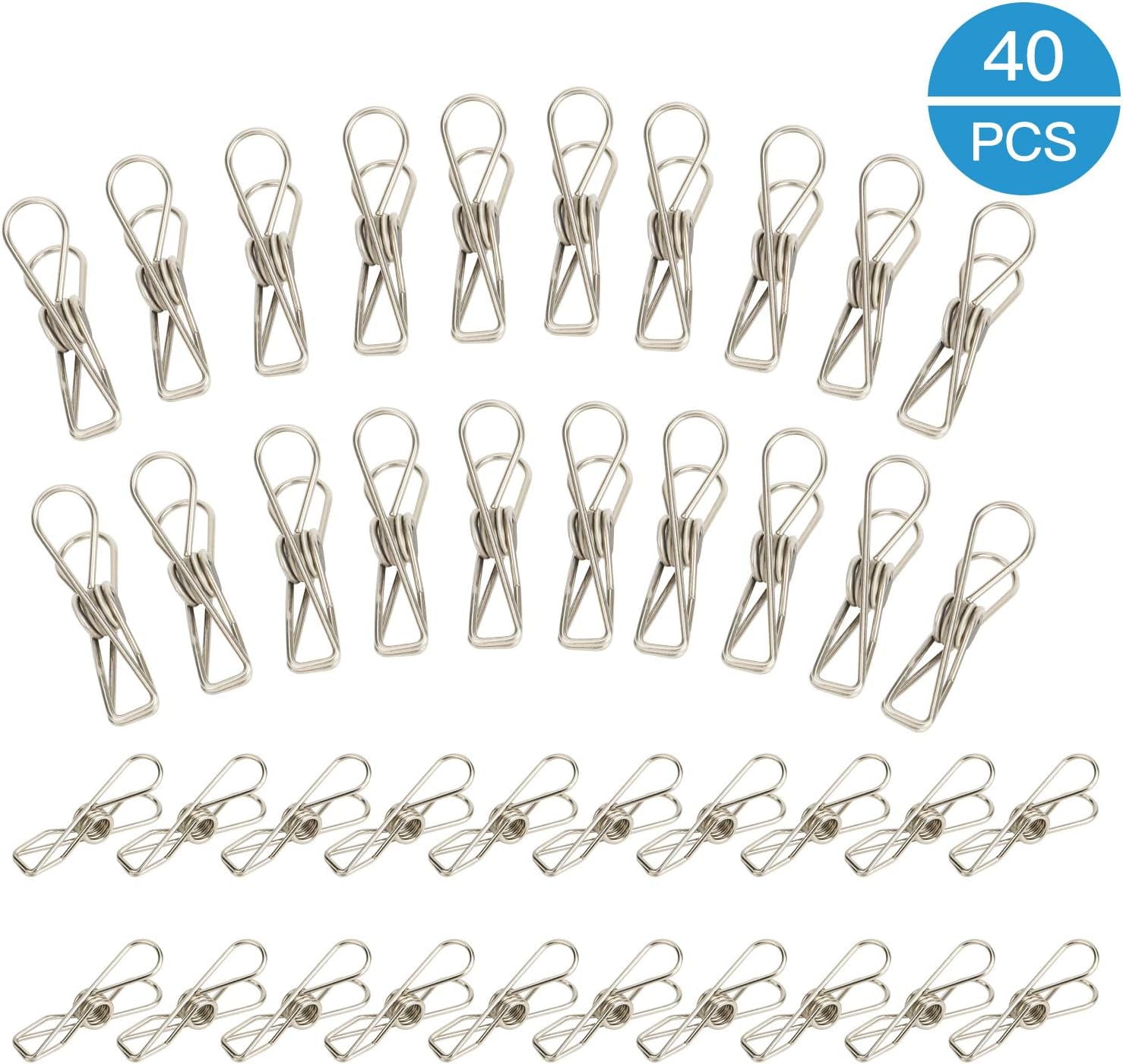 40PCS Clothes Pins Clips Heavy Duty Outdoor Clothespins for Hanging