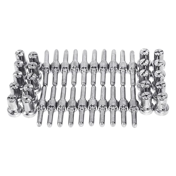 40PCS Consumable Copper Extended Tip Electrodes & Long Nozzles for PT31 LG40 40A Plasma Cutter Long Tips Accessories