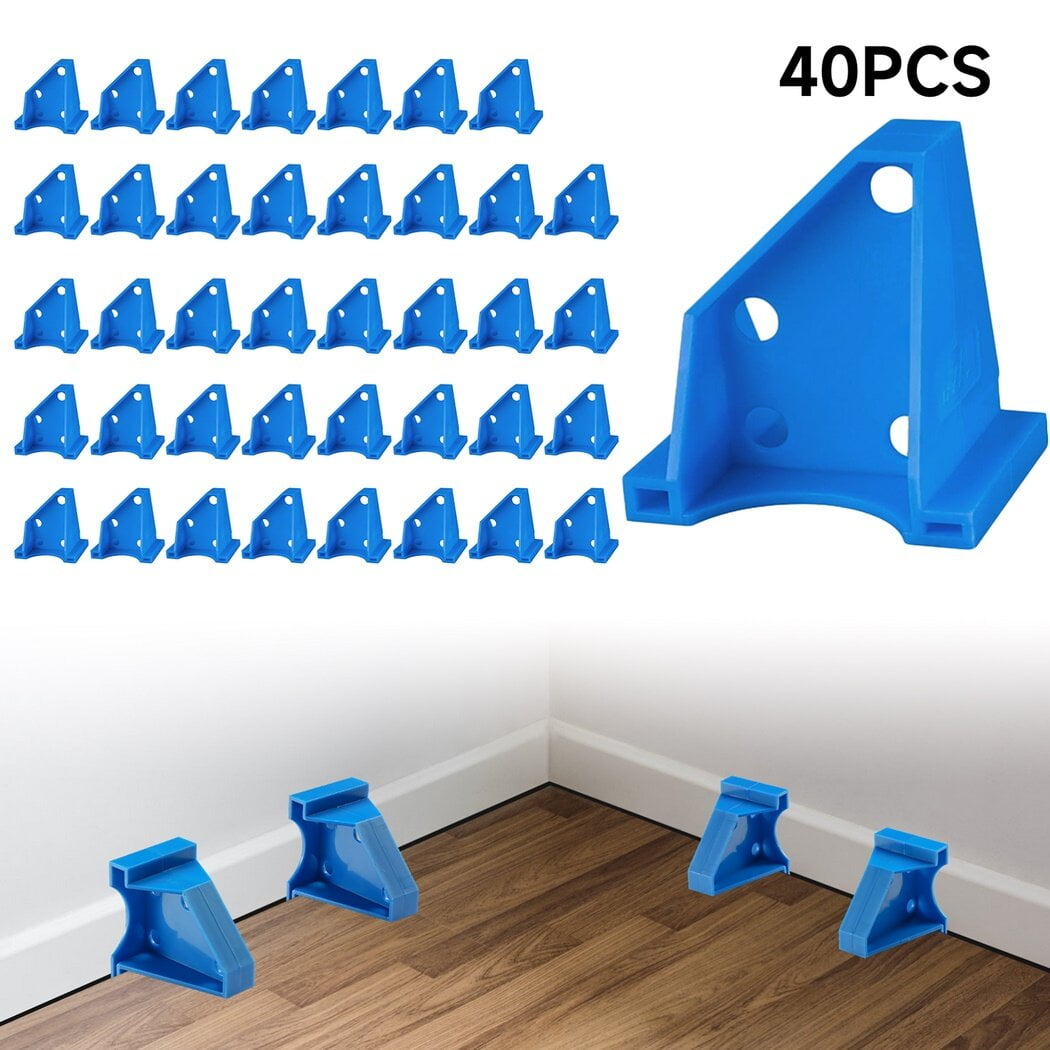 40PCS Flooring Spacers, 2 In 1 Laminate Flooring Spacers with 1/2" & 1/4" Gaps, Installation