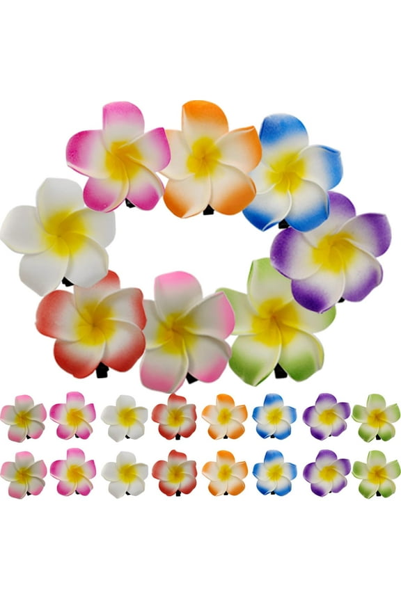 40PCS Frangipani Artificial Foam Hair Clips - Perfect for Bridal Ensembl40PCS Frangipani Artificial Foam Hair Clipses, Wedding Ceremony Decor, Luau Events, Beachside Soirees & Tropical Themed Parties