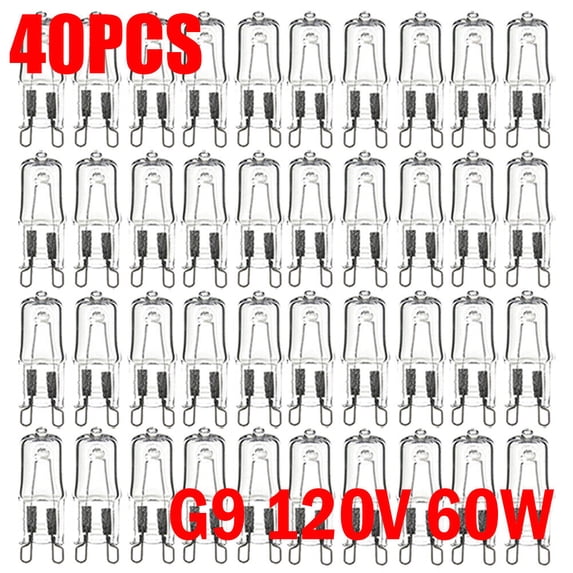 40PCS G9 Halogen Bulb 60W Capsule Replace Light Bulbs AC 120V Dimmable Lamp USA