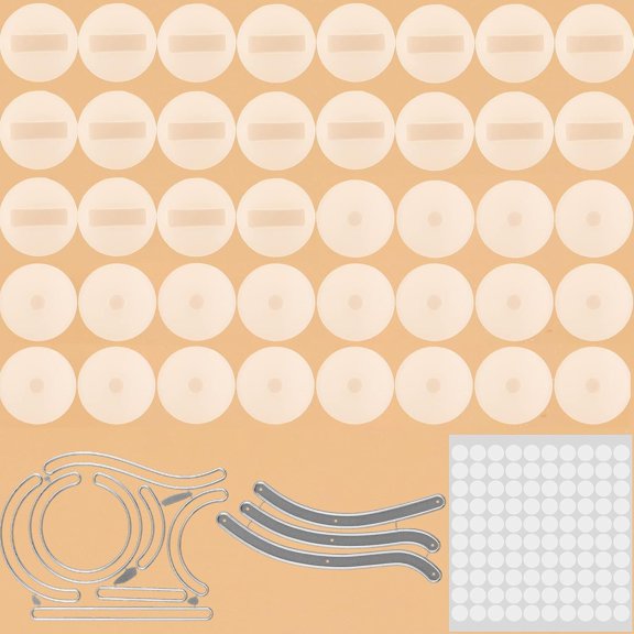 40PCS Gliders for Slider Cards 2PCS Irregular Track Scratch Shape Border Metal Cutting Dies for DIY Scrapbooking Paper Crafting Die Cuts Stencil 100PCS Double Sided Adhesive Circles Rotating Sliding