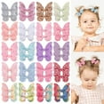 thumbnail image 1 of 40PCS Glitter Butterfly Hair Clips Sparkle Small Cute Hair Barrettes Hair Accessories for Baby Girls Toddler Infant Kid In Pairs, 1 of 8
