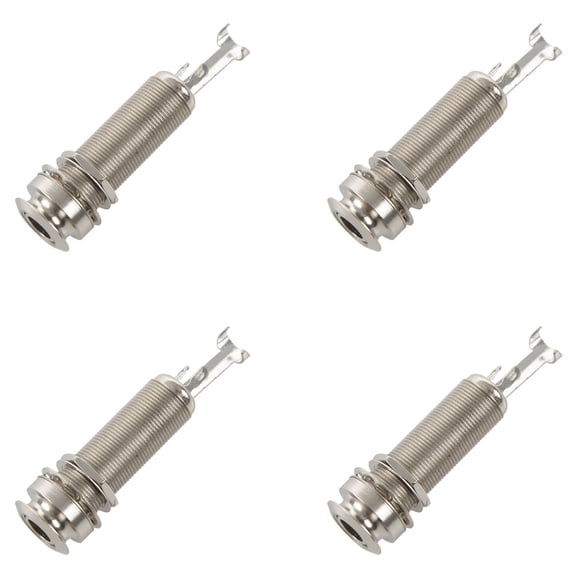 40PCS Guitar Pickup Endpin Output Jack Nickel Strap Lock Chrome,40 x Guitar Endpin Jack Nickel Strap Pin,Silver