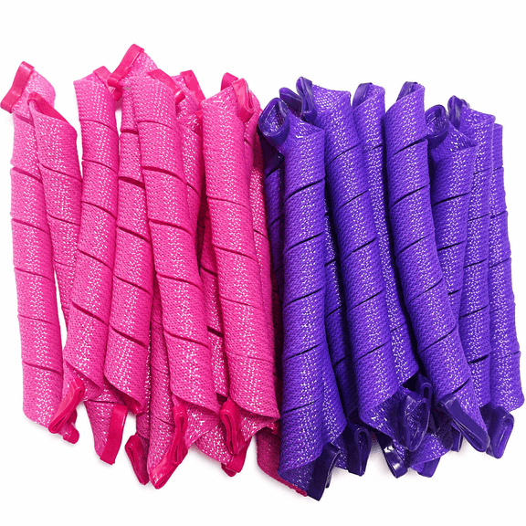 40PCS Heatless Hair Curlers Kit, 22" Long Spiral Curlers with 3 Styling Hooks for Long Hair, No Heat Damage DIY Wavy Hairstyle Tool