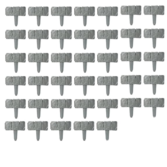 40PCS Imitation Stone Garden Fence, Flexible Interlocking Stone Effect ...