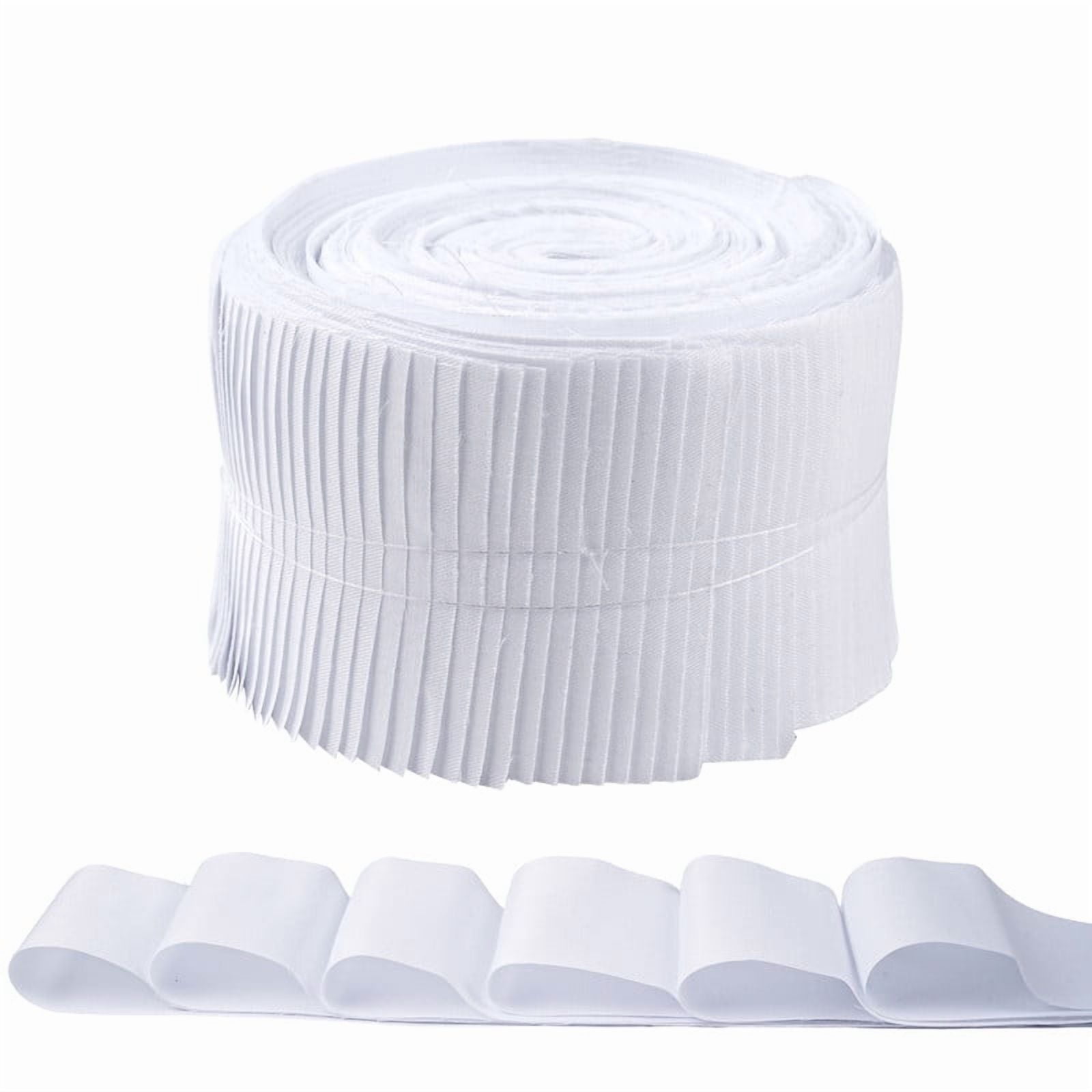 40PCS Jelly Roll Fabric, 2.5x39 Inches (6.5x100 cm) White Cotton Fabric Quilting Strips, Jelly Rolls Patchwork Craft Cotton for Quilting and Sewing DIY Crafts（White Cloth Strip）