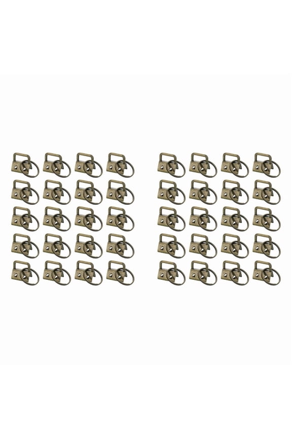40PCS Key Fob Hardware with Keychain Rings for Bag Webbing,Bronze,40 x Key Fob Hardware,Bronze