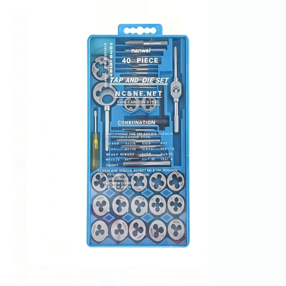 40PCS Metric Tap and Die Set, M3-M12 Threading Tools for DIY & Professional Use