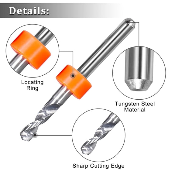40PCS PCB Drill Bits from 0.1mm-3.0mm Micro Drill Bits Set, Spiral Flute Carbide Print Circuit Board Small Drill Bit Set, Mini Drill Bit for Jewelry CNC Engraving/Metal Stone