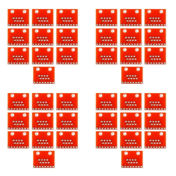 40PCS Portable Modular Connectors / Ethernet Connectors RJ45 Breakout Board Adapter Connector Module Board,40 x RJ45 Connectors Board,Red