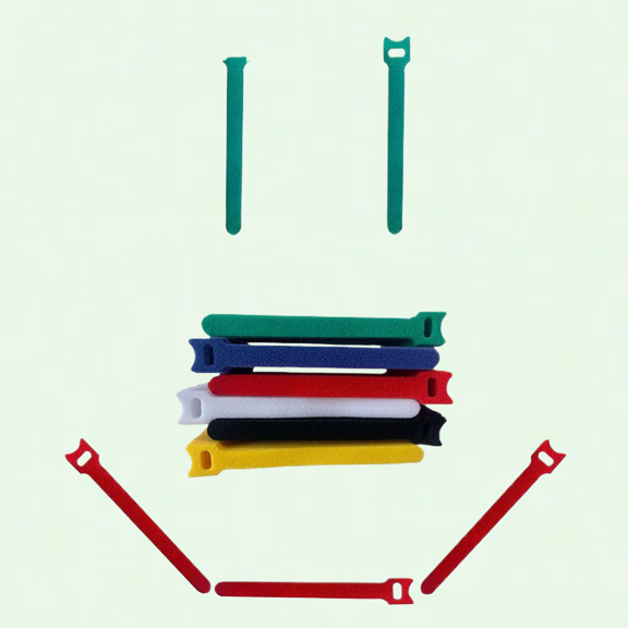 40PCS Reusable Cable Ties, Adjustable 8-inch Cord organizer Straps, Microfiber Cloth Cable Management Wire Ties Fastening Straps for Home Laptop PC Tablet, Office Electronics Wire -6 Colors