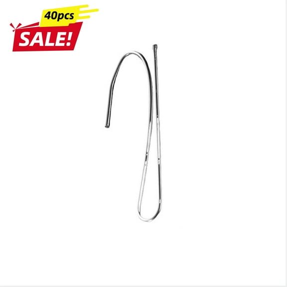 40PCS Shower Curtain Hooks, Stainless Steel Drapery Hook and Pin for Pleated Drapes , Stainless Steel Pinch Pleat Curtain Hooks Curtain Hangers ,Curtain Hangers for Curtain