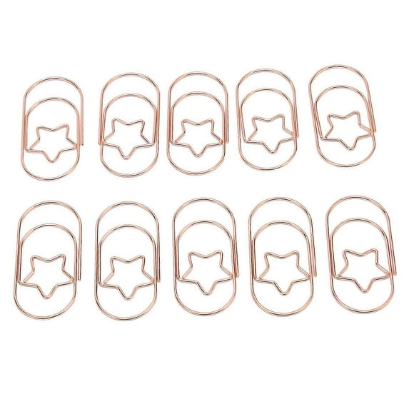 40PCS Star Paper Clips Bright Color Rust Proof Coating Portable Lightweight For Office Home