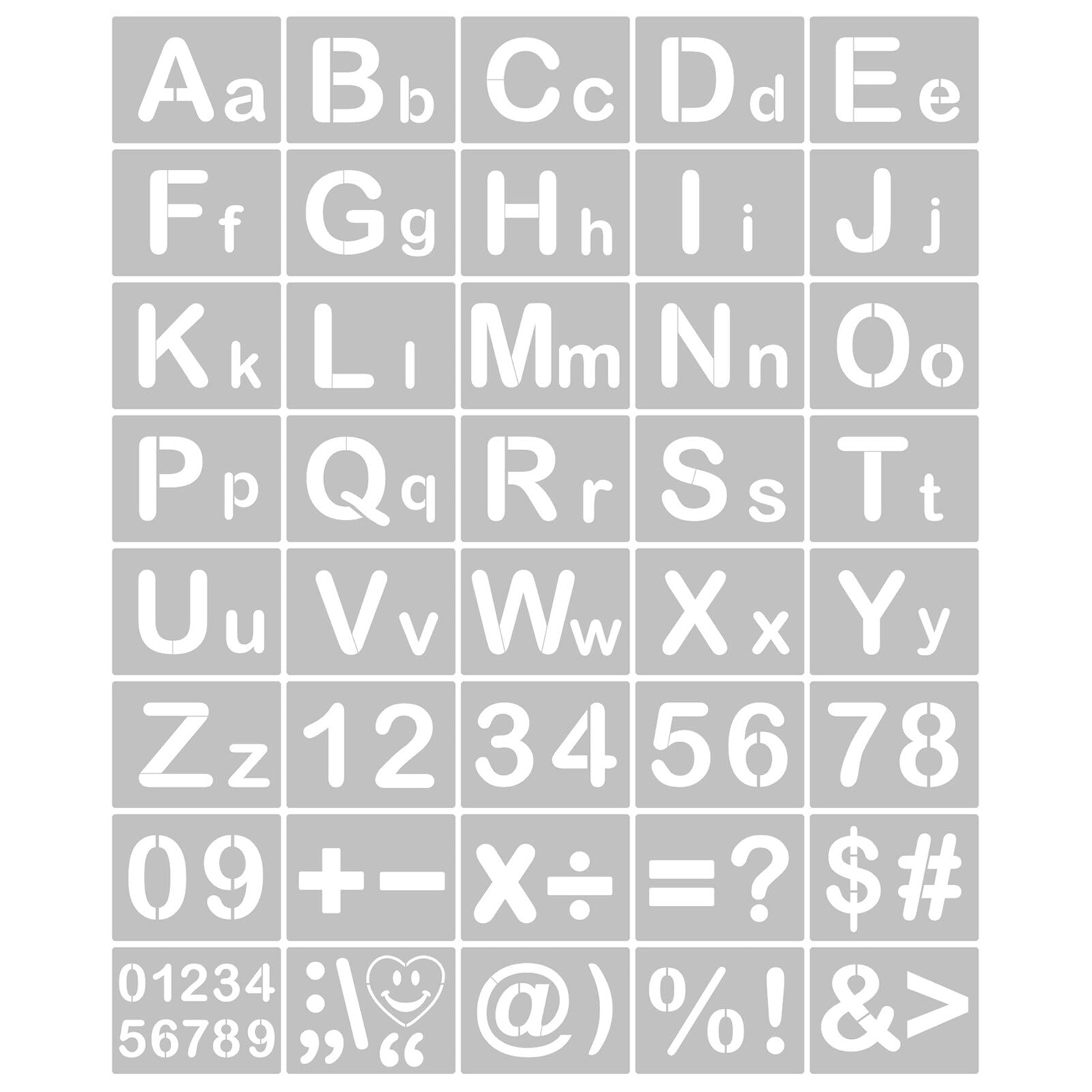 40PCS Stencils Letter and Number Template Reusable Washable Alphabet ...