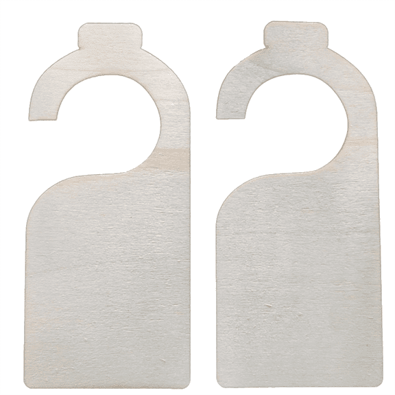 40PCS Unfinished Wood Door Sign Blank Wooden Hanger Plaque DIY Craft Project Message Notes Memo Board Knob