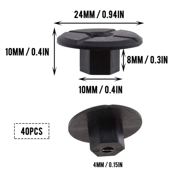 40PCS Wheel Fender Inner Liner Seat Plastic Nut for Mercedes-Benz