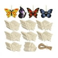thumbnail image 1 of 40PCS Wooden Hollow Butterfly Ornaments to Paint, 8 Styles DIY Blank Unfinished Wood Cutouts Ornament for Crafts Hanging, 1 of 7