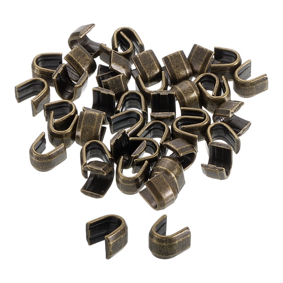 40Pack #10 U Shape Top Stoppers Closed-end Zipper Slider, Bronze