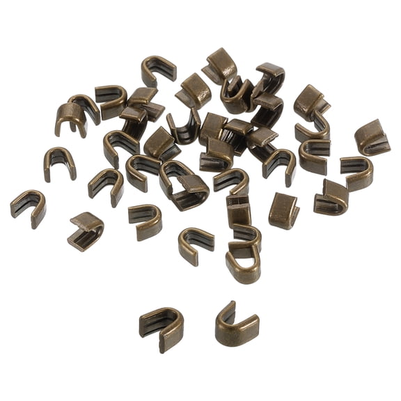 40Pack #3 U Shape Top Stoppers Closed-end Zipper Slider, Bronze
