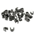 thumbnail image 1 of 40Pack #3 U Shape Top Stoppers for Bags Coats Jackets Zippers Replacing, Metallic Black, 1 of 6