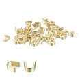 thumbnail image 1 of 40Pack #5 U Shape Top Stoppers for Bags Coats Jackets Zippers Replacing, Light Golden, 1 of 6