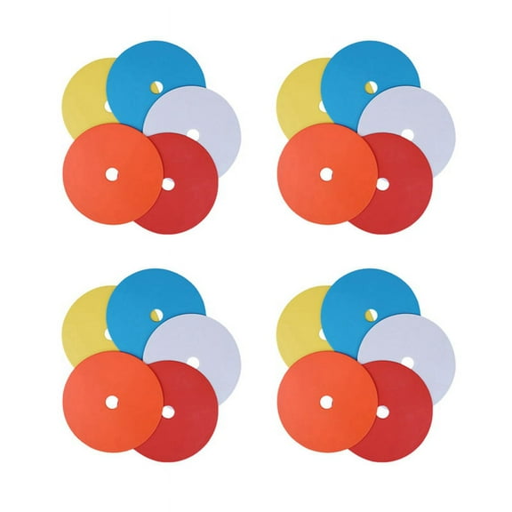 40Pack Flat Disc Markers Non- Spots Markers Football Basketball Sports Speed Agility Training Markers