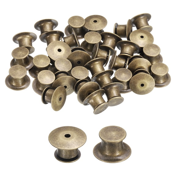 40Pack Metal Locking Pin Backs, Pin Keepers Locking Clasp, Bronze