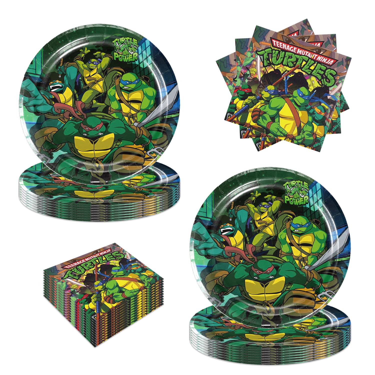 40Pack Ninja Birthday Party SE33 Supplies Include 20 Plates 20 Napkins