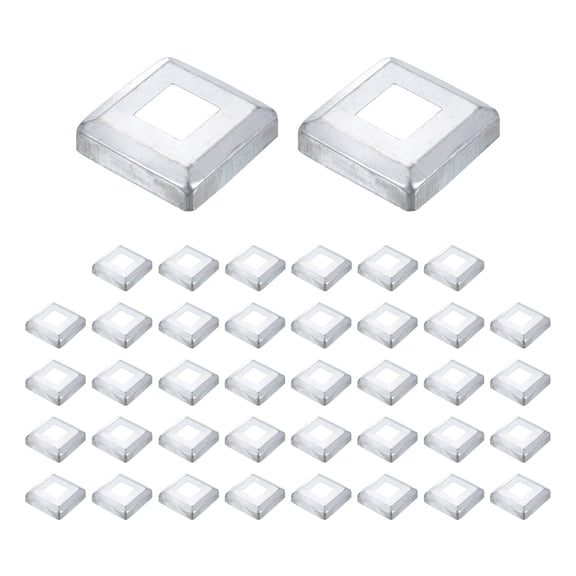 40Pack Post Base Cover, 2.5x2.5 Metal Integral Style Post Skirt Porch Column Wrap(1x1)