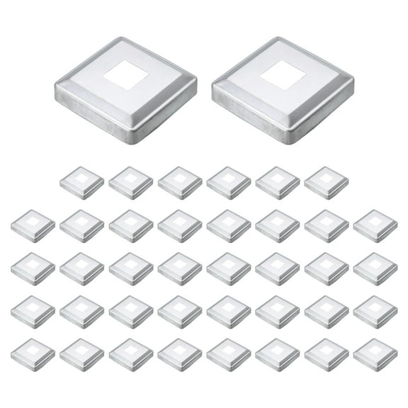 40Pack Post Base Cover, 3.25x3.25 Metal Integral Style Post Skirt Porch Column Wrap(1x1)