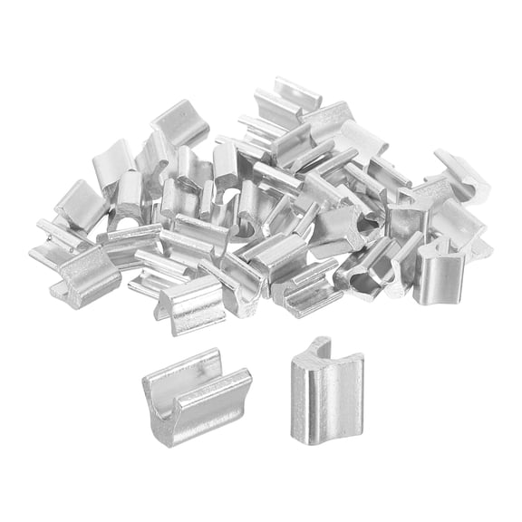 40Pack Zipper Slider Retainers - #5 Top Stoppers for Zippers Replacing, Silver Tone