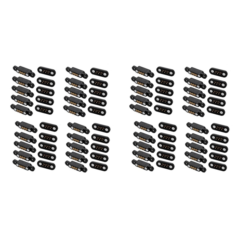40Pairs 3Pin Spring Loaded Magnetic Pogo Pin Connector 3 Positions ...