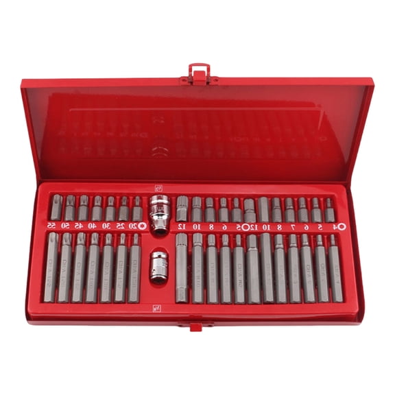 40Pc Accuracy Hex Key Wrench Kit Sturdy Carbon Steel Construction Multiple Size Socket For Machinery Equipment Repair