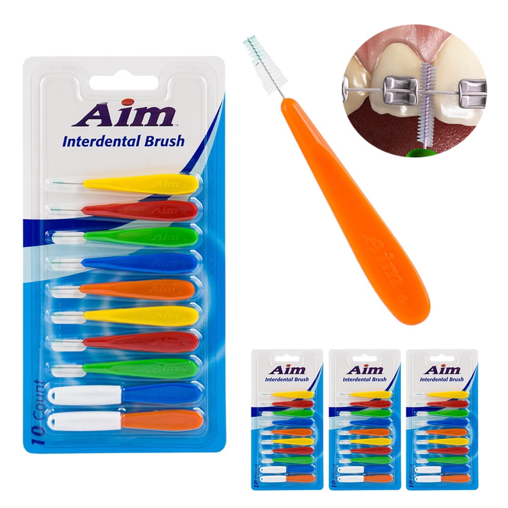 40Pc Interdental Brushes Dental Brush Floss Braces Bridges Tight Teeth Mouthwash