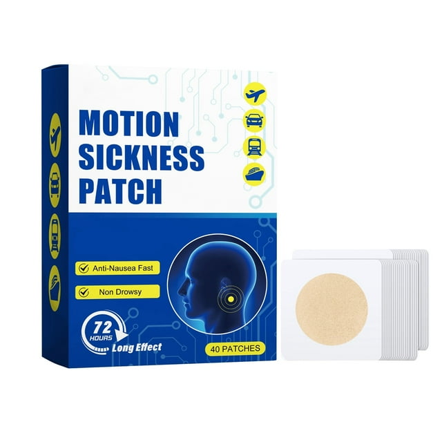 40Pc, Motion Sickness Patches, Dizziness Patches and Seasickness
