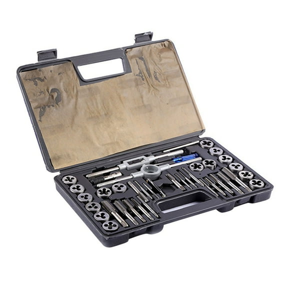 40Pc Tap And Die Set Metric Multiple Specifications Bearing Steel Threading Tool