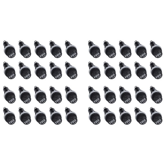 40Pcs 10A AC 250V 5mm X 20mm Panel Mounted Plastic Fuse Holder Socket