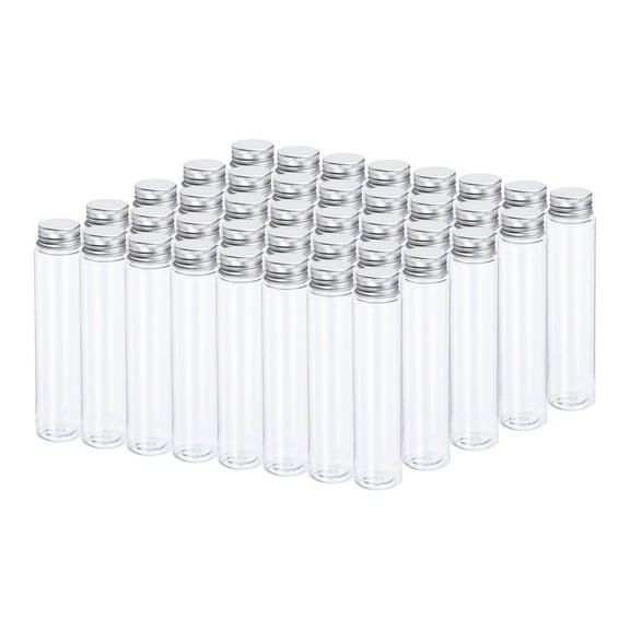 40Pcs 110ml Plastic Test Tubes with Screw Caps, 155x33mm Tubes Aluminum Lid, for Party Decoration