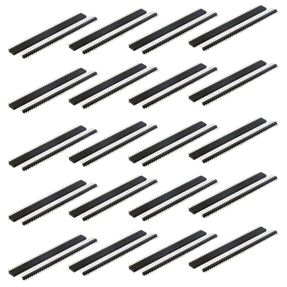 40Pcs 2.54 mm Breakaway Board 40Pin Male And Female Connector Header Solder Pins
