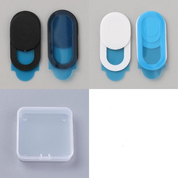 40Pcs 2 Colors Plastic Webcam Covers Slide Camera Blockers For Mobile Phone Computer Laptop Mixed Color 1.8x0.9x0.1cm 20pcs/color