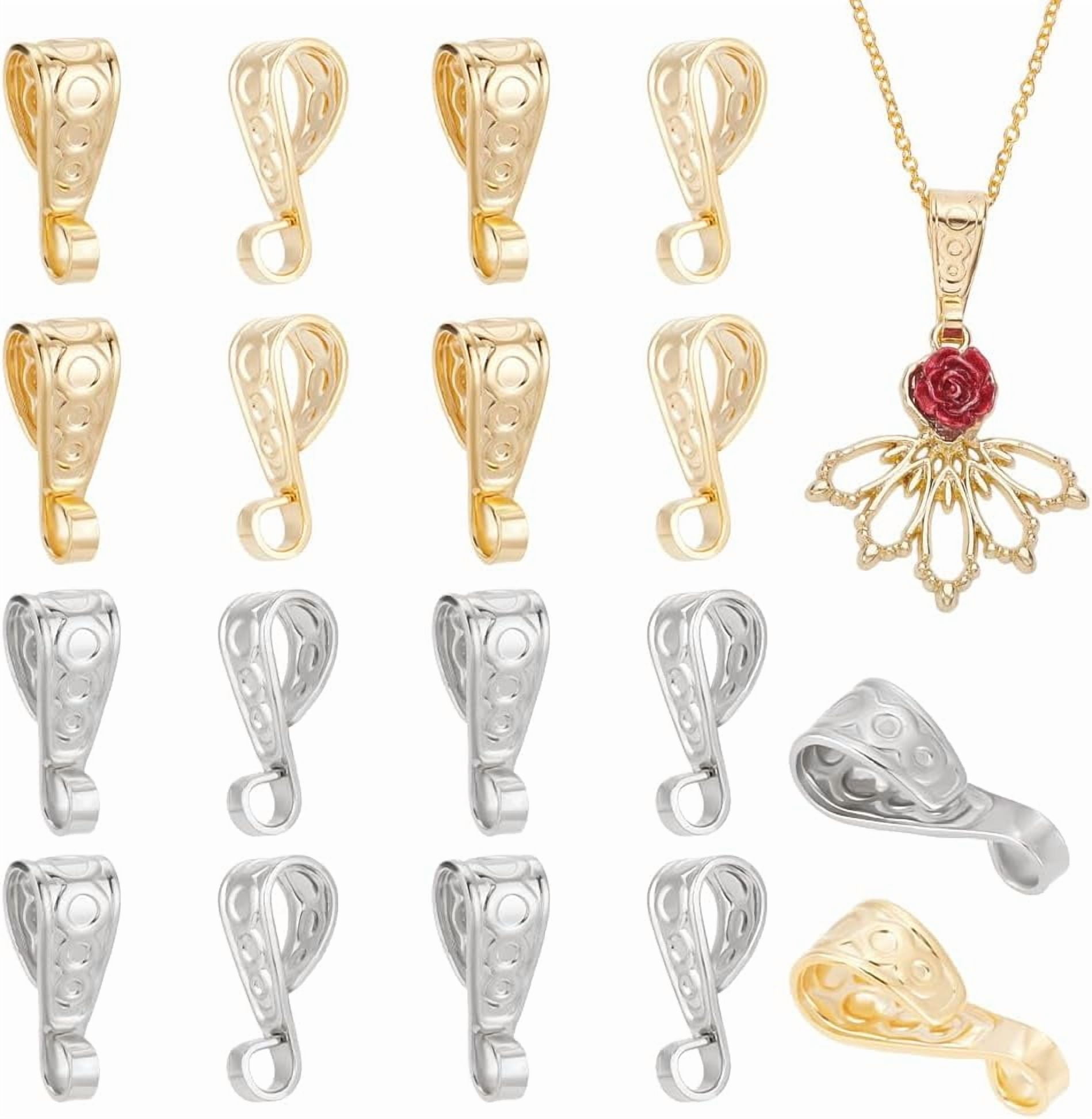 SUNNYCLUE 40 Chiusure A Pizzico Per Gioielli In Acciaio Inox - 4 Stili, Ganci Pendenti, Artigli Per Ciondoli, Accessori Fai Da Te, Creazione Bracciali E Collane - 5