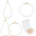 thumbnail image 1 of 40Pcs 2 Style Hoop Earring Findings 18K Gold Plated Round Scallop Beading Hoops Earring Making Kit for Jewelry Making DIY Crafts Golden, 1 of 7