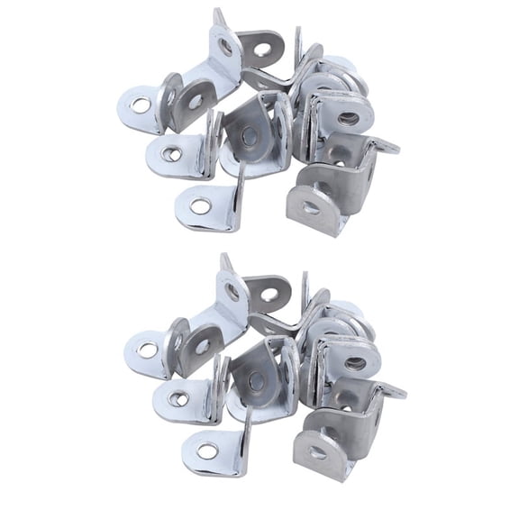 40Pcs 20mm x 20mm Shelf Support Corner Brace Angle Bracket