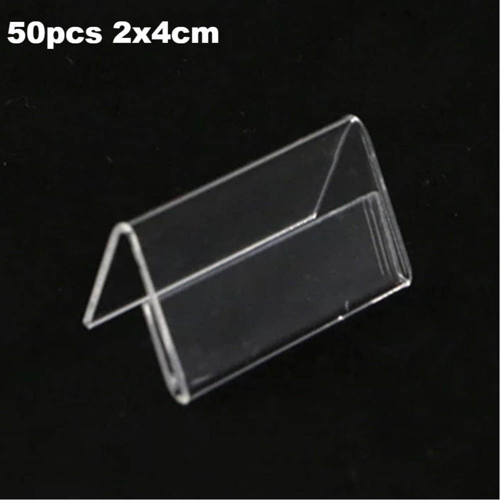 40pcs 2x4cm Acrylic Sign Display Stand Price Of Business Card Label