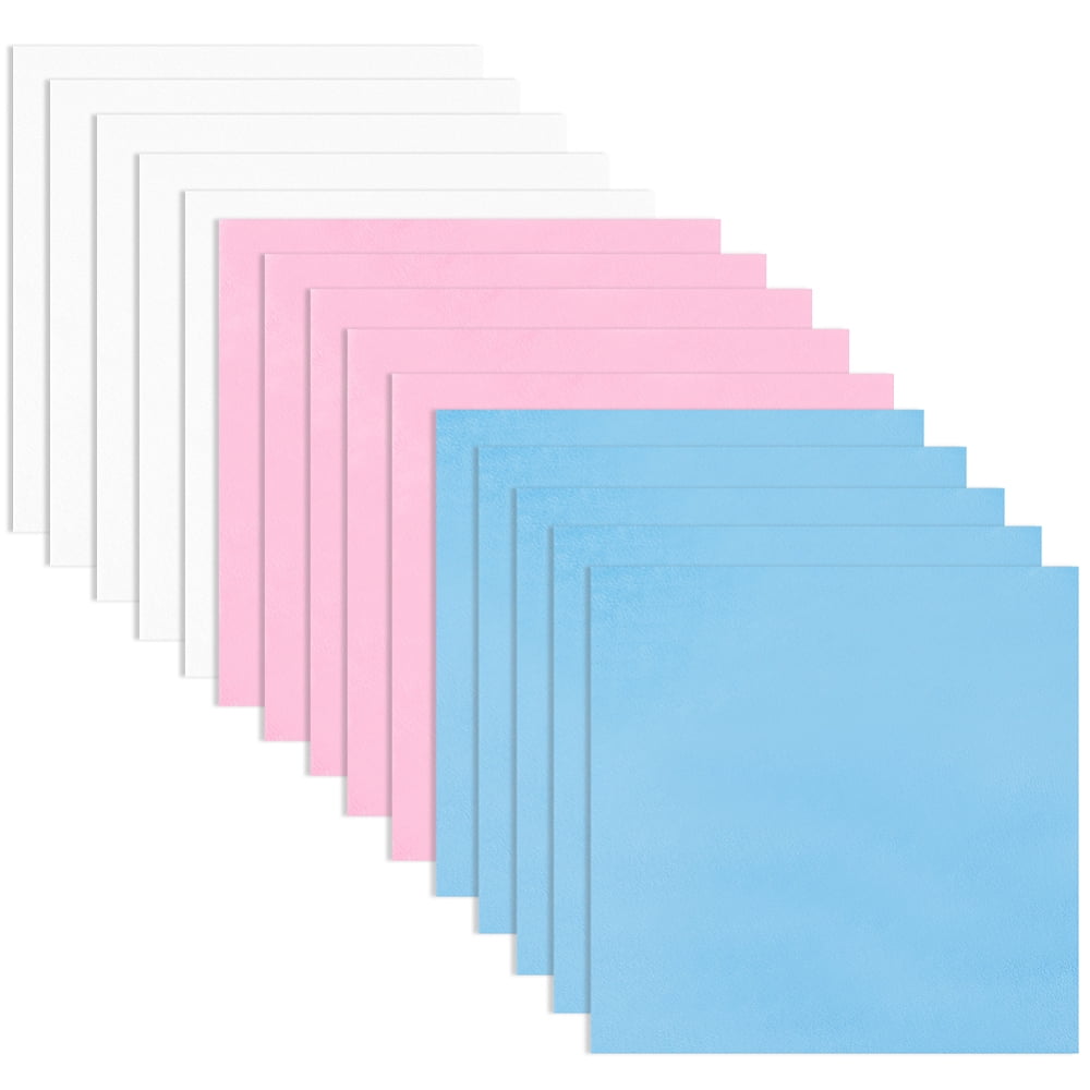 40Pcs 3 Colors Felt Fabric Sheet Non Woven Felt Squares 1mm Thick Felt Fabric Assorted Stiff Sheets Crafts