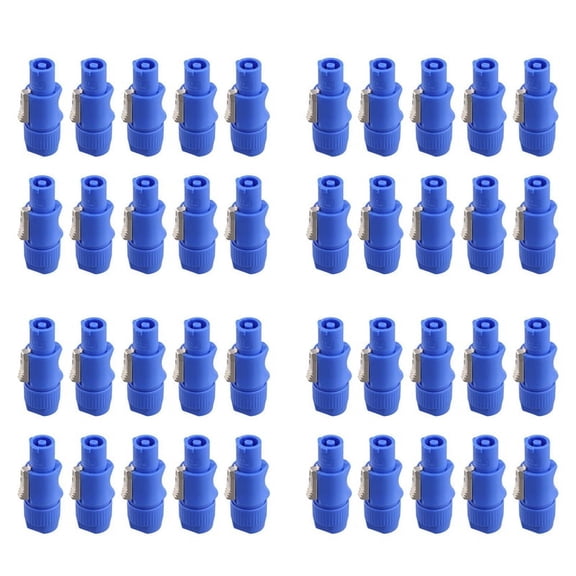 40Pcs 3 PIN Male Powercon Connector Signal Input Jack for Beam Light Stage Light Power Input,40x PowerCon Connector